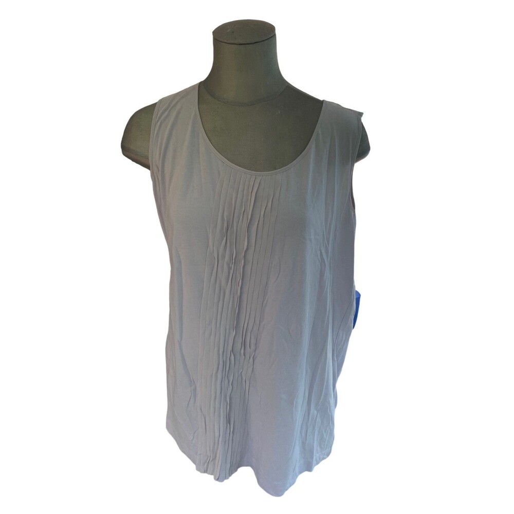 Women’s Plus Size J Jill Silk Trim Tank Lilac Size 1X Light Purple